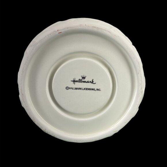 HALLMARK -- Tea Lite Wax Warmer, Wedding Edition, White with White Bow, Vintage - Picture 4 of 5